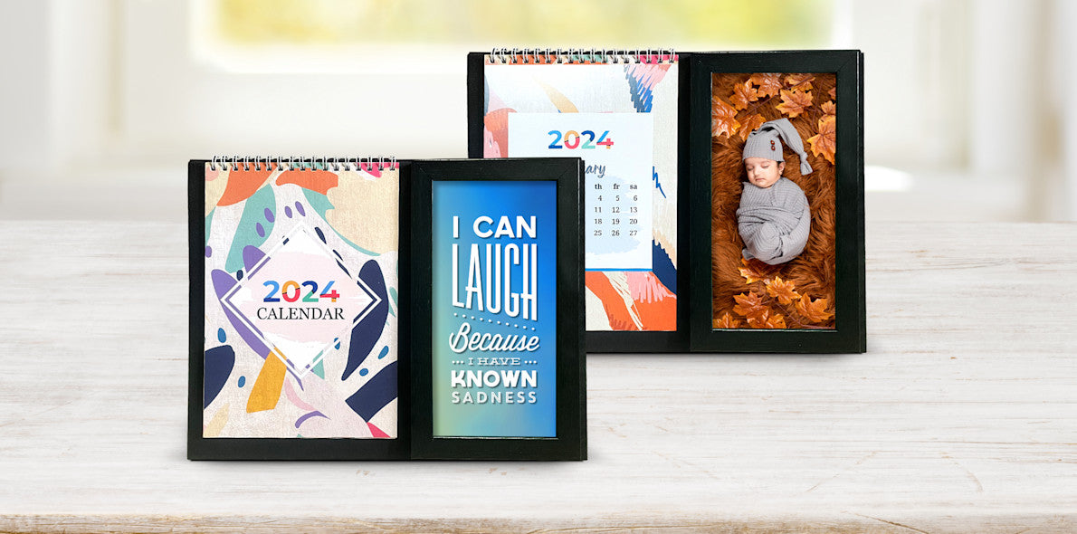 Desk Calendar with Photo Frame