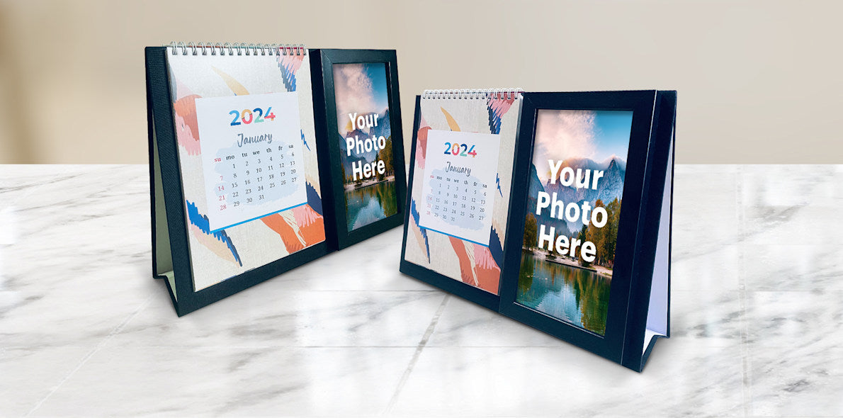 Desk Calendar with Photo Frame