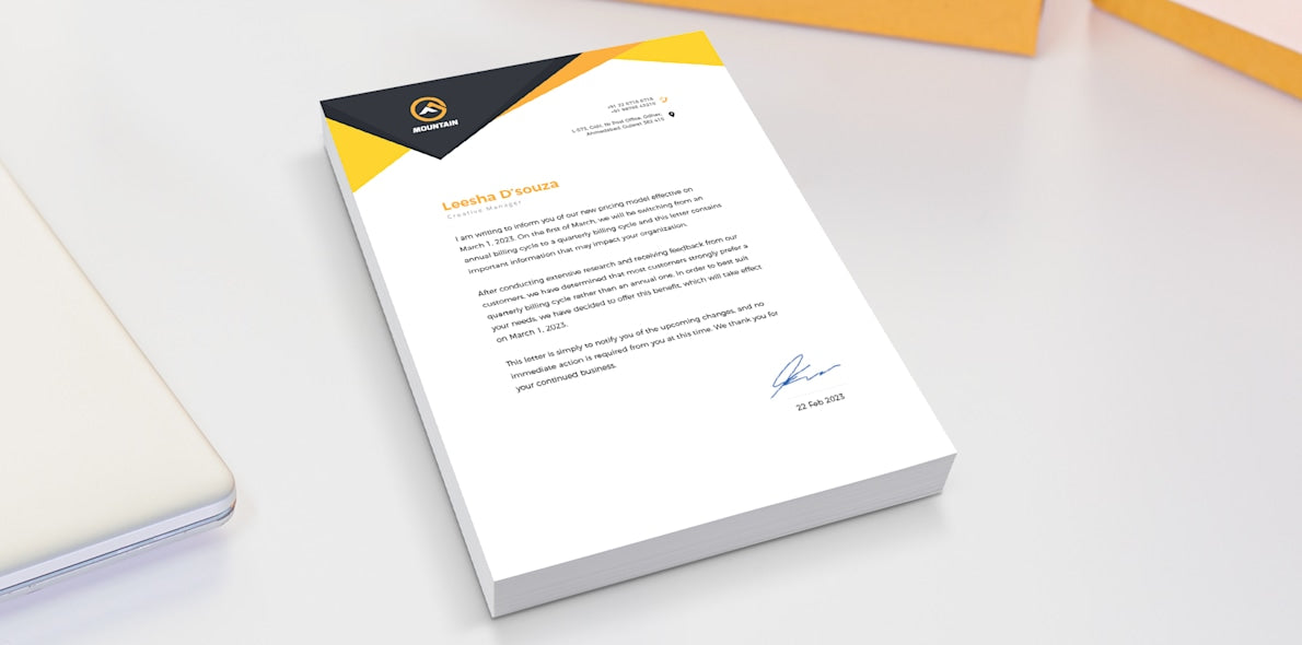 Custom Letterhead Pads