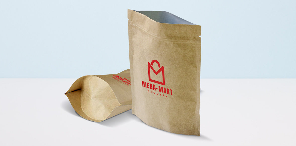 Kraft Paper Stand Up Pouches