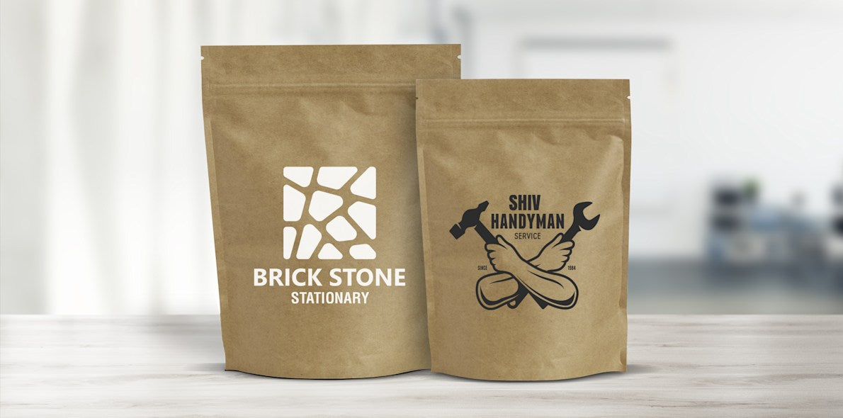 Kraft Paper Stand Up Pouches