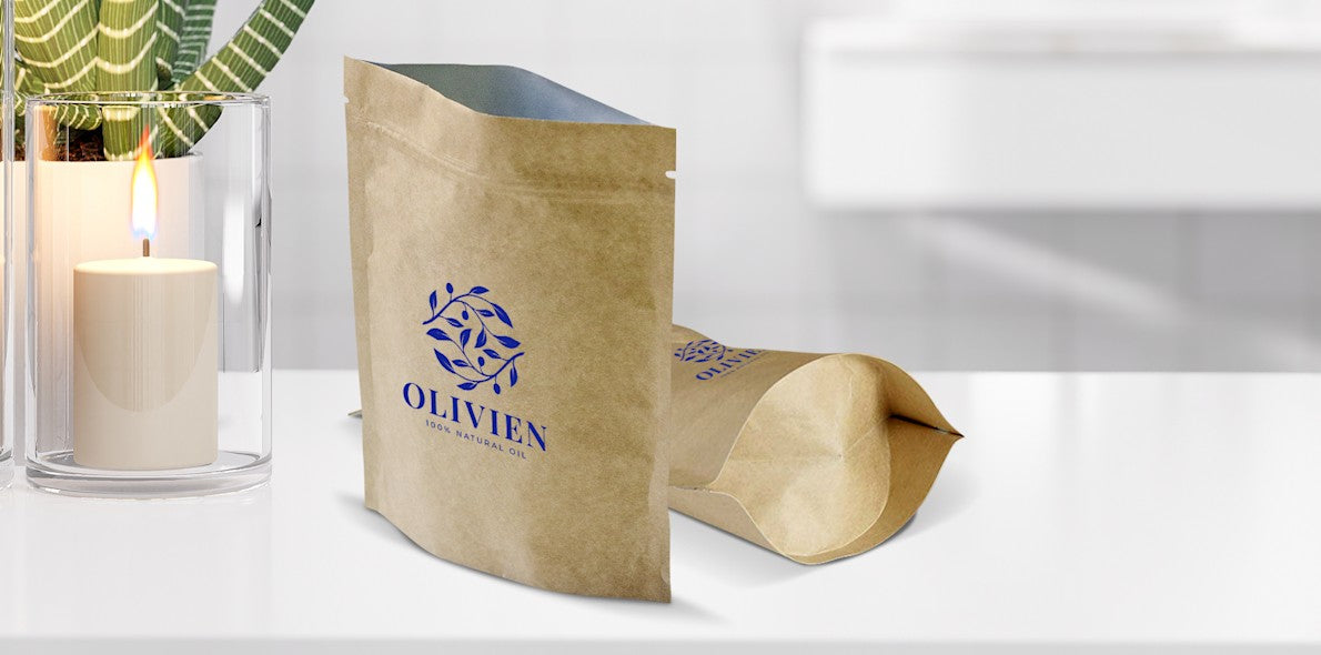 Kraft Paper Stand Up Pouches