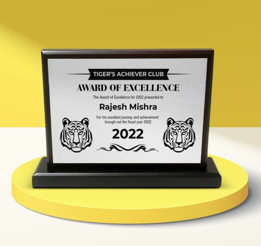 Wooden Plaque Award