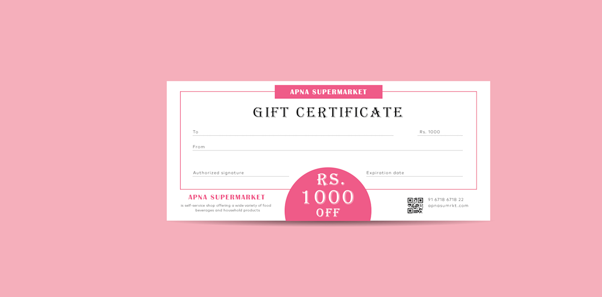 Custom Gift Certificates